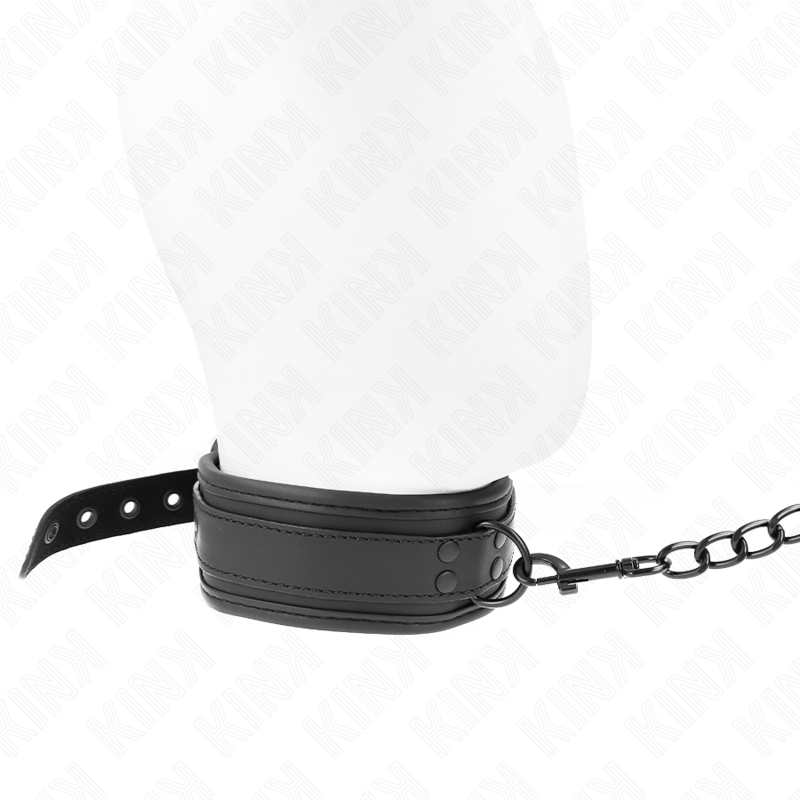 KINK - COLLIER DE BONDAGE EN NÉOPRÈNE MODÈLE 1 AVEC CEINTURE 78 CM RÉGLABLE 37,5 X 49,5 CM KINK COLLAR & GAG