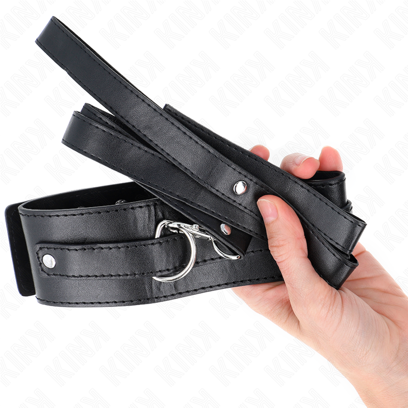 KINK - COLLIER AVEC CEINTURE 116 CM MODÈLE 1 RÉGLABLE 36-43 CM X 5 CM KINK COLLAR & GAG