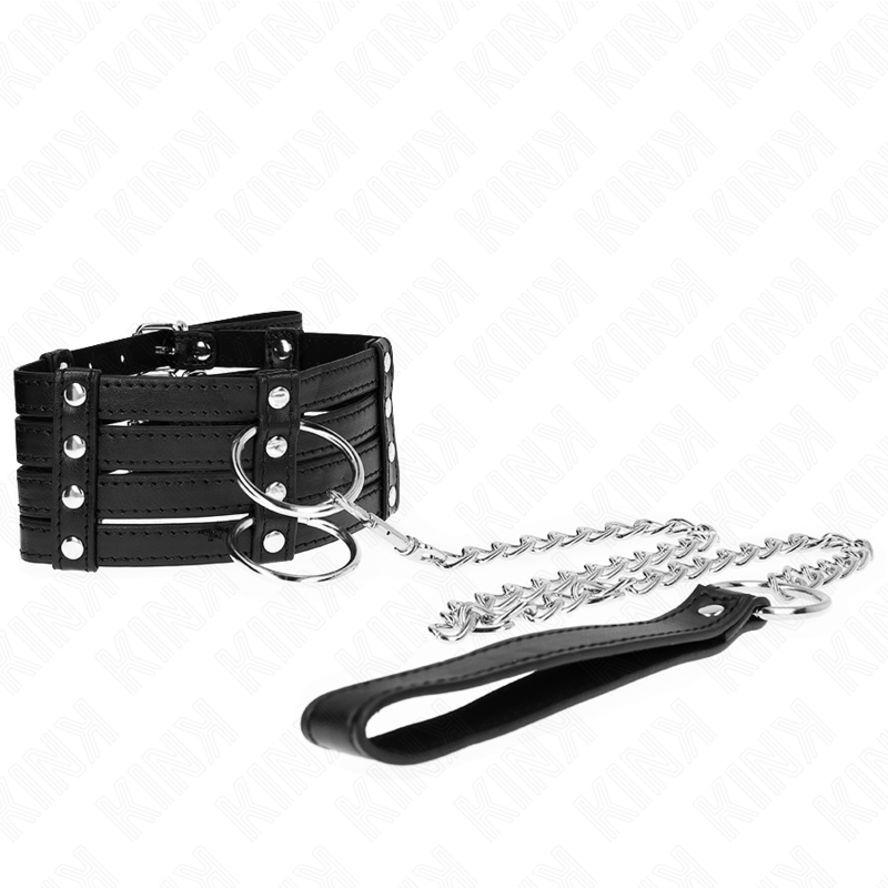 KINK - COLLIER AVEC CEINTURE 65 CM SUB STYLE AJUSTABLE 35-51 CM X 7 CM KINK COLLAR & GAG