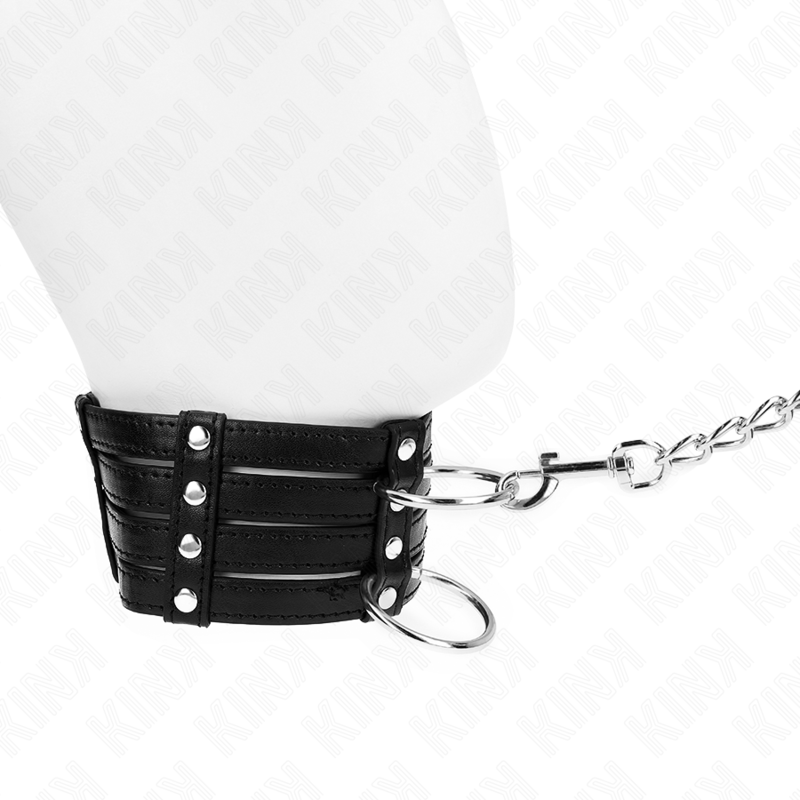 KINK - COLLIER AVEC CEINTURE 65 CM SUB STYLE AJUSTABLE 35-51 CM X 7 CM KINK COLLAR & GAG