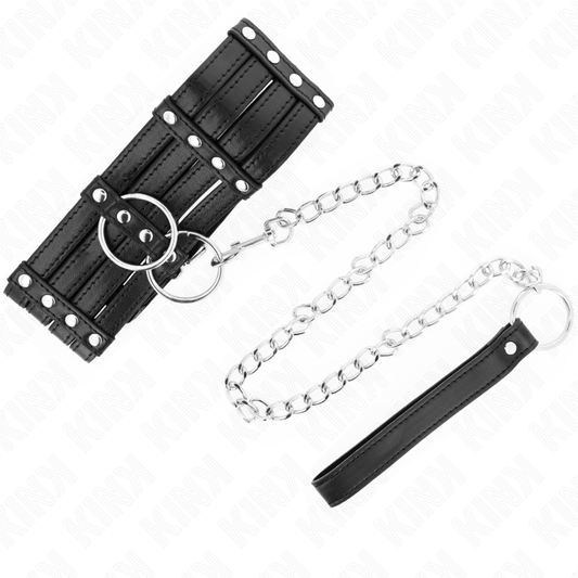 KINK - COLLIER AVEC CEINTURE 65 CM SUB STYLE AJUSTABLE 35-51 CM X 7 CM KINK COLLAR & GAG