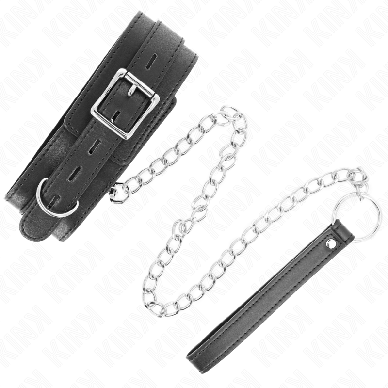 KINK - COLLIER AVEC CEINTURE 65 CM AVEC SANGLE NOIR 54 X 4,5 CM KINK COLLAR & GAG