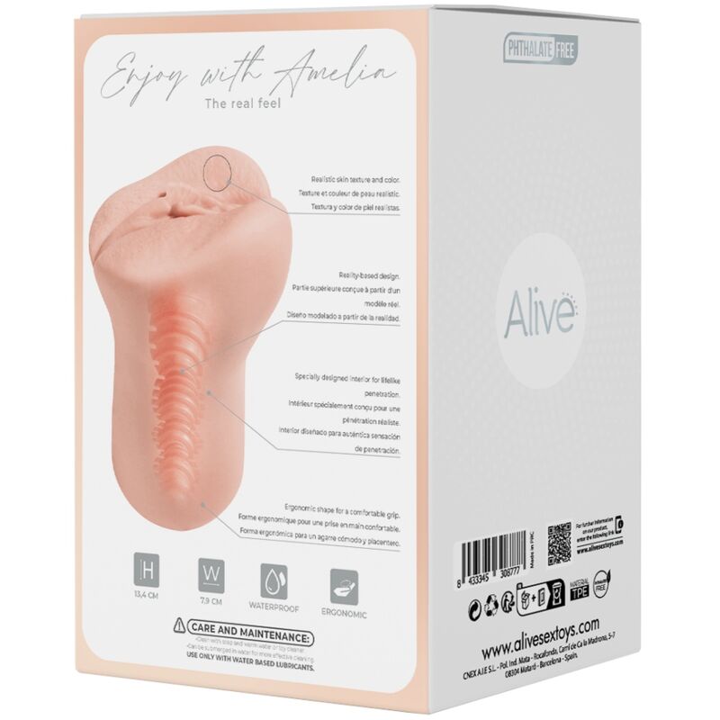 ALIVE - MASTURBADEUR MASCULIN FLEX VAGINAL TAILLE M ALIVE