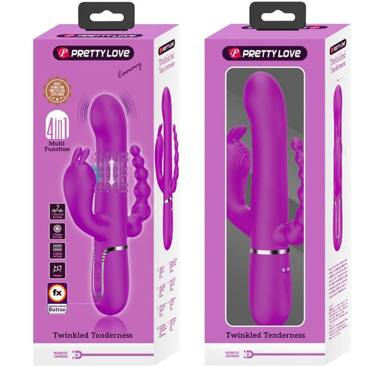 PRETTY LOVE - CAMMY TRIPLE VIBRATEUR MULTIFONCTION 4 EN 1 ROSE PRETTY LOVE FLIRTATION
