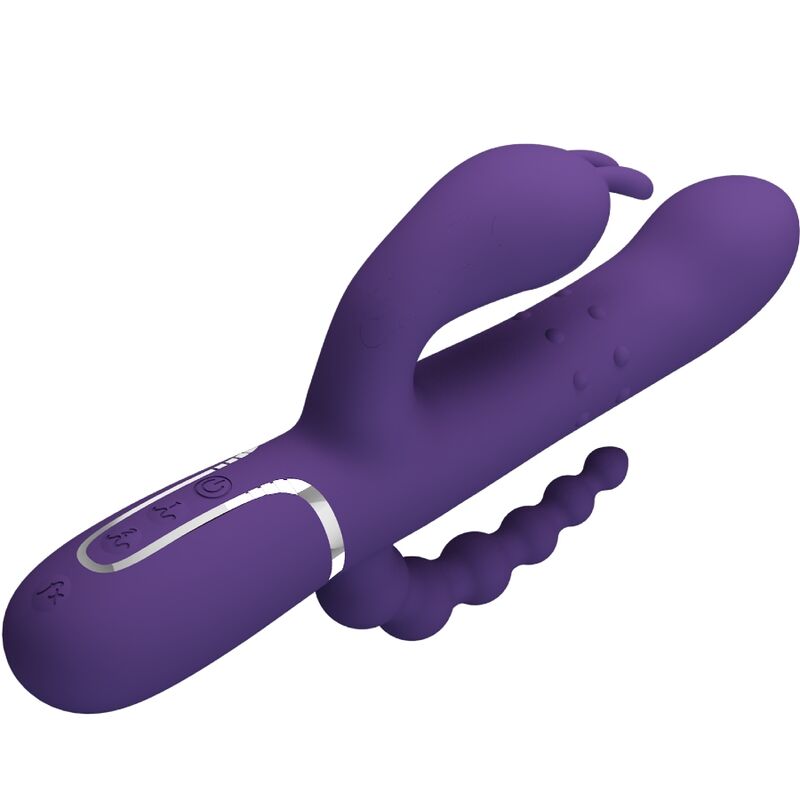 PRETTY LOVE - CAMMY TRIPLE VIBRATEUR MULTIFONCTION 4 EN 1 VIOLET PRETTY LOVE FLIRTATION