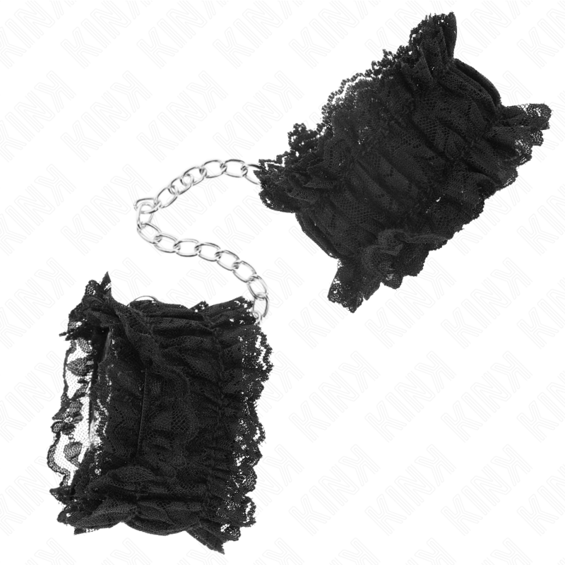 KINK - ATTACHE-POIGNETS ÉLASTIQUES EN DENTELLE NOIR KINK WRIST RESTRAINT