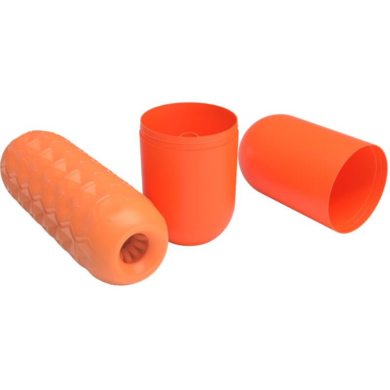 PRETTY LOVE - MASTURBATEUR POUR HOMME À DEUX BOULES ORANGE PRETTY LOVE FLIRTATION