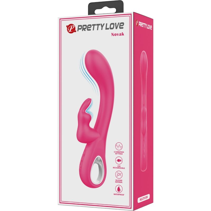 PRETTY LOVE - VIBRATEUR NOVAK RABBIT 12 VIBRATIONS ROSE PRETTY LOVE FLIRTATION