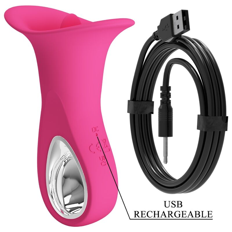 PRETTY LOVE - CLYDE VIBRATEUR ORAL LANGUE VIBRANTE 12 VIBRATIONS ROSE PRETTY LOVE FLIRTATION
