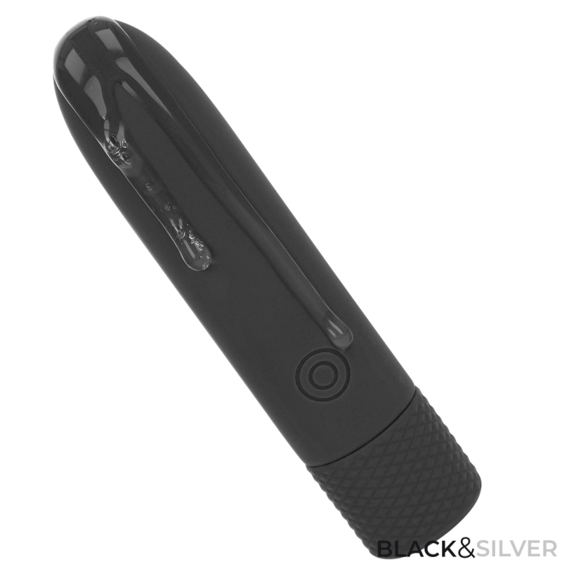 BLACK & SILVER - GERI BULLET VIBRANT RECHARGEABLE USB 8 VIBRATIONS NOIR 10 X 2,2 CM BLACK&SILVER
