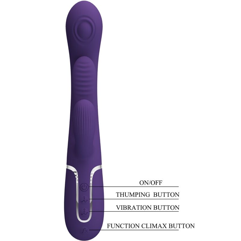 PRETTY LOVE - SHANIA TRIPLE RABBIT VIBRATEUR MULTIFONCTION VIOLET PRETTY LOVE
