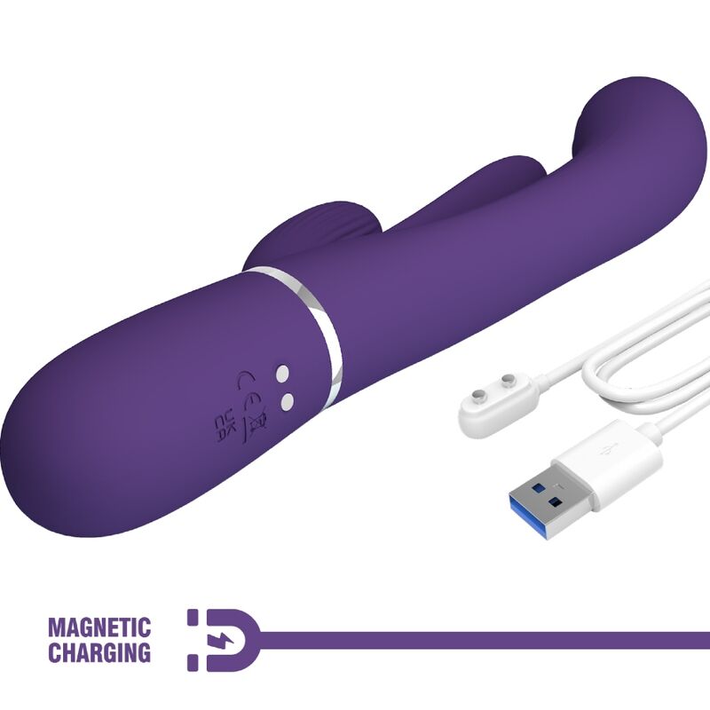 PRETTY LOVE - SHANIA TRIPLE RABBIT VIBRATEUR MULTIFONCTION VIOLET PRETTY LOVE