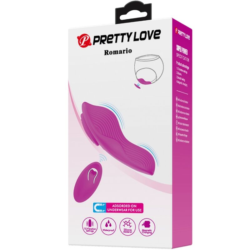 PRETTY LOVE - ROMARIO STIMULATEUR DE CLITORIS À LAY-ON TÉLÉCOMMANDE ROSE PRETTY LOVE