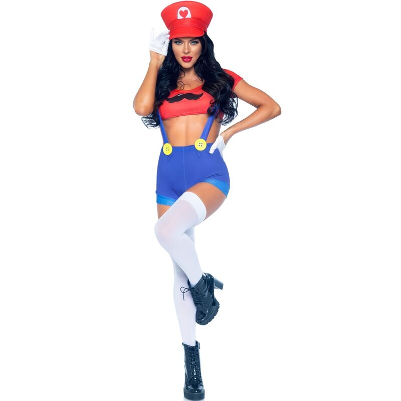 LEG AVENUE - COSTUME SEXY MARIO BROS ROUGE/BLEU M LEG AVENUE COSTUMES