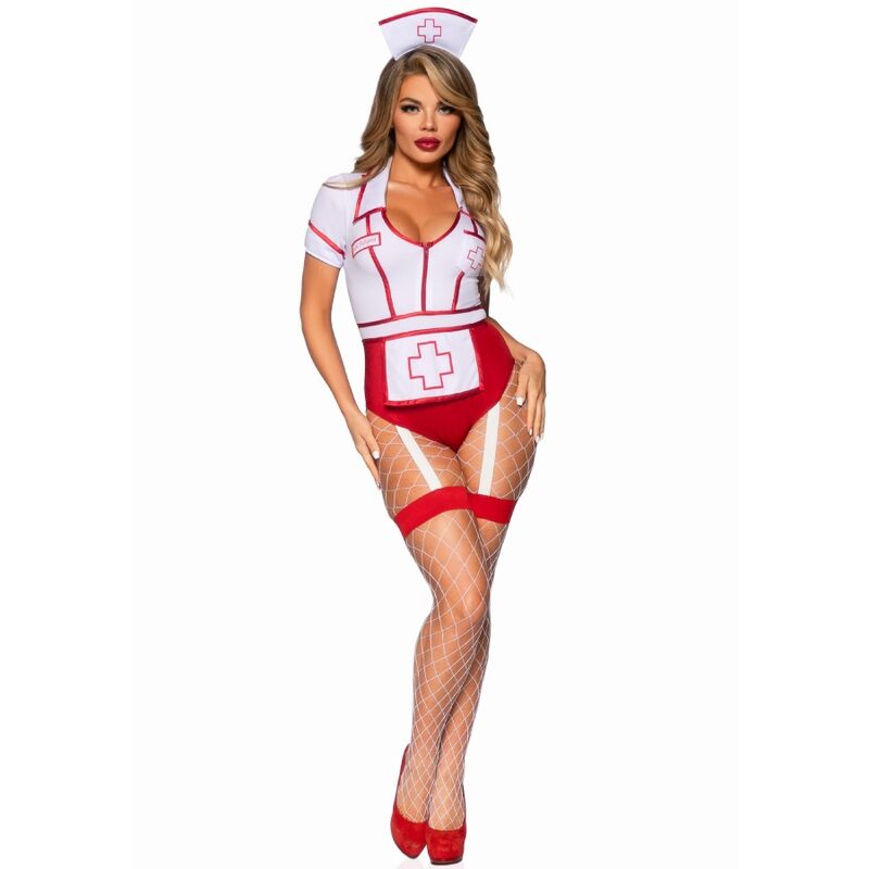LEG AVENUE - COSTUME INFIRMIÈRE SEXY ROUGE/BLANC M LEG AVENUE COSTUMES
