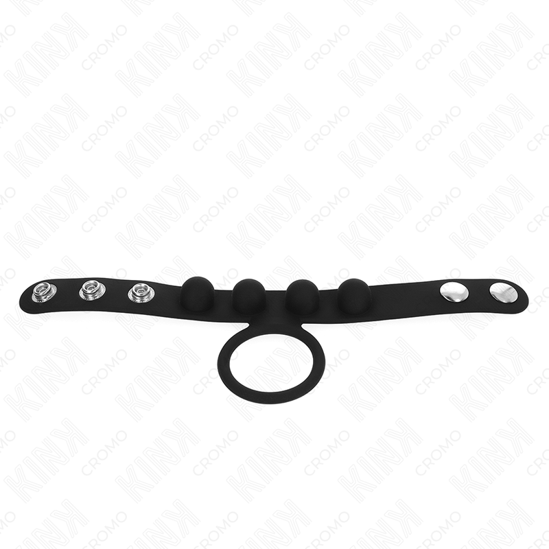 KINK - ANNEAU PÉNIS EN CUIR 3,5 CM AVEC FERMETURE À PRESSION 23 X 2 CM KINK RING POWER