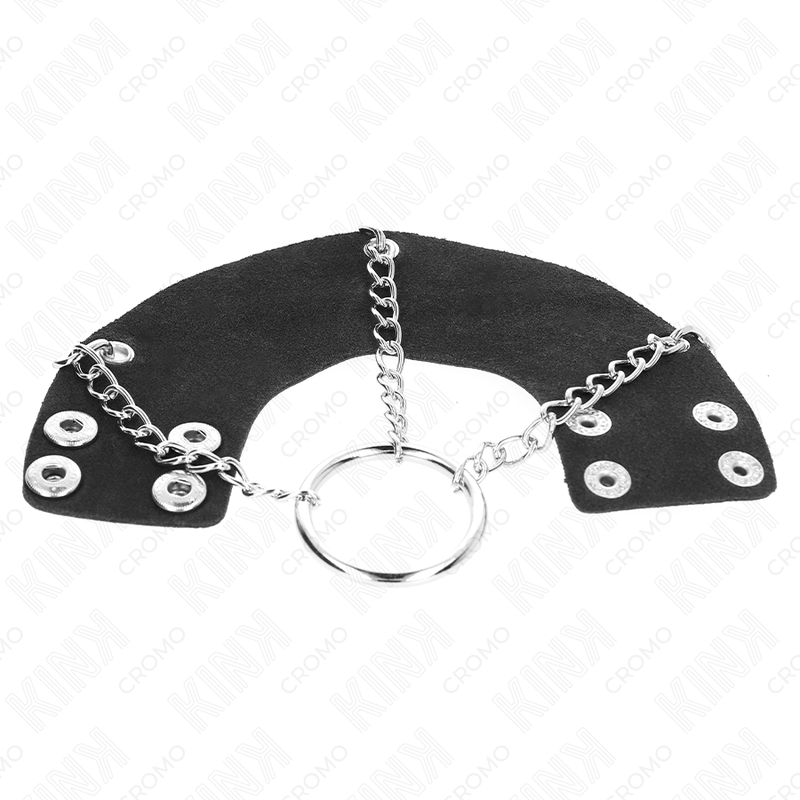 KINK - ANNEAU PÉNIS CHAÎNE 4 CM 7 CM MÉTAL AVEC CEINTURE EN CUIR KINK RING POWER