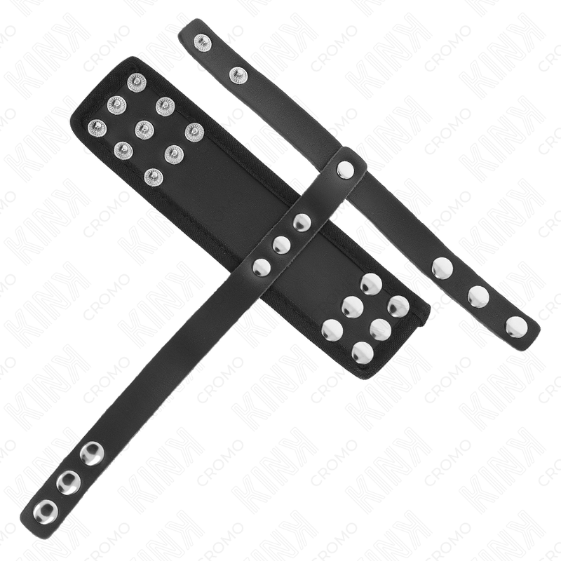 KINK - ANNEAU DE CAGE À PÉNIS EN CUIR AVEC SANGLE RÉGLABLE DE SÉPARATION DES BALLES REVÊTUEUSE KINK RING POWER