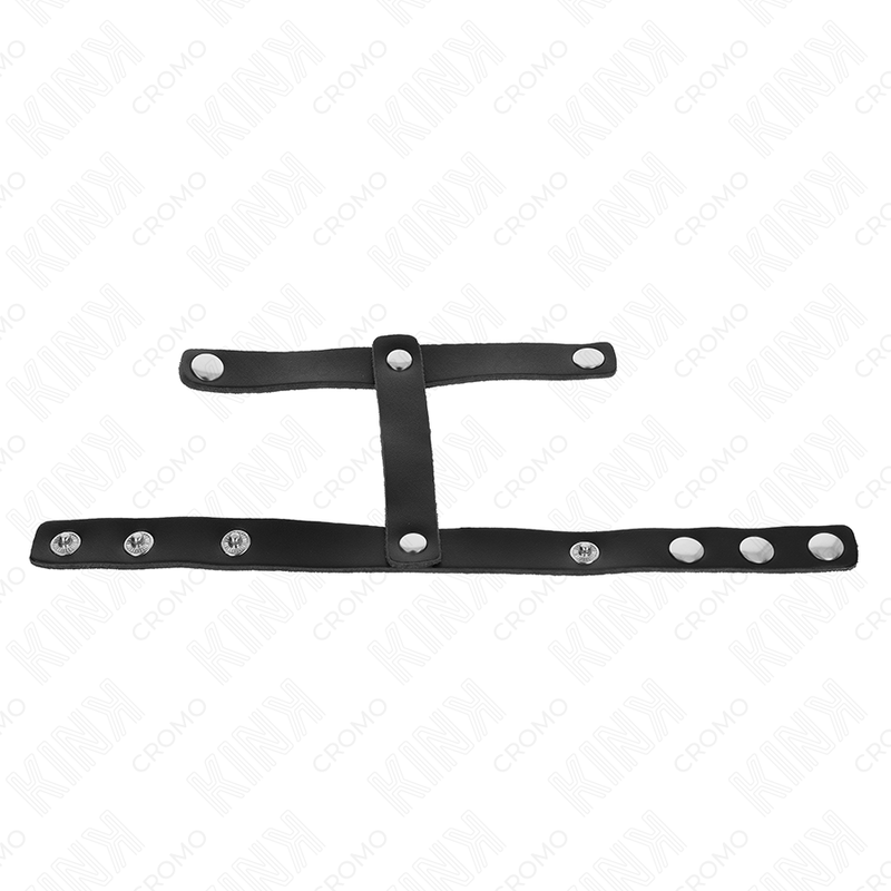 KINK - ANNEAU PÉNIS EN CUIR RÉGLABLE ET SANGLE DIVISEUR DE COUILLES KINK RING POWER