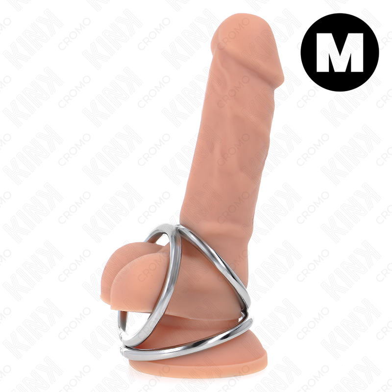 KINK - ANNEAU PÉNIS EN MÉTAL TRIPLE CHROME 3,8 CM À 5 CM MODÈLE 2 KINK RING POWER