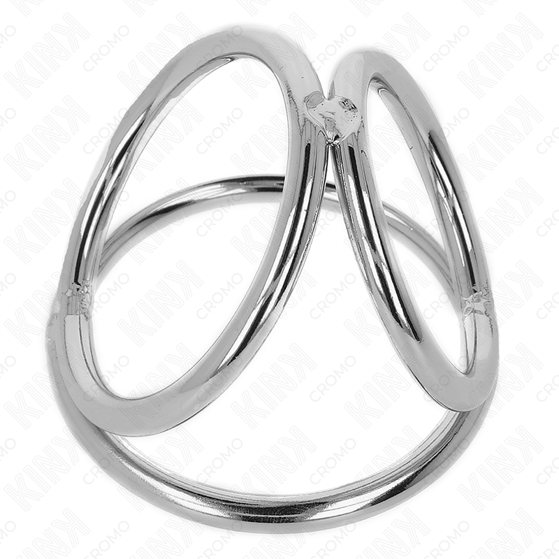 KINK - ANNEAU PÉNIS EN MÉTAL TRIPLE CHROME 3,8 CM À 5 CM MODÈLE 2 KINK RING POWER