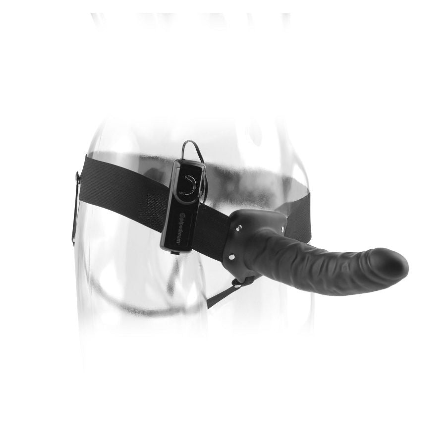 FETISH FANTASY SERIES - 19 CM VIBRANT CREUX STRAP-ON NOIR FETISH FANTASY SERIES