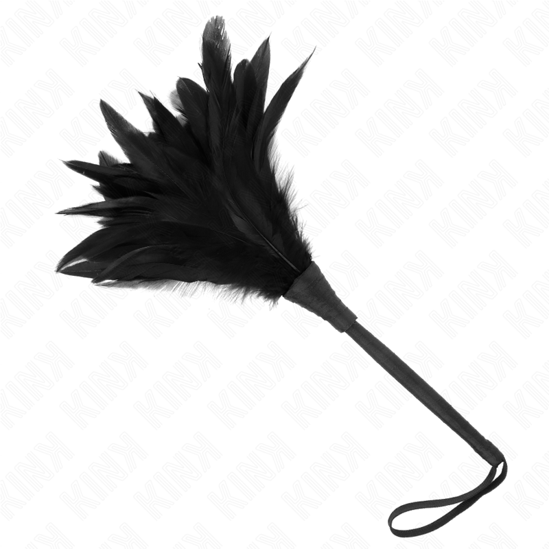 KINK - PLUMES DE POULET TICKLE EN FORME DE CORNE NOIRE 36 CM KINK IMPACT & TOUCH