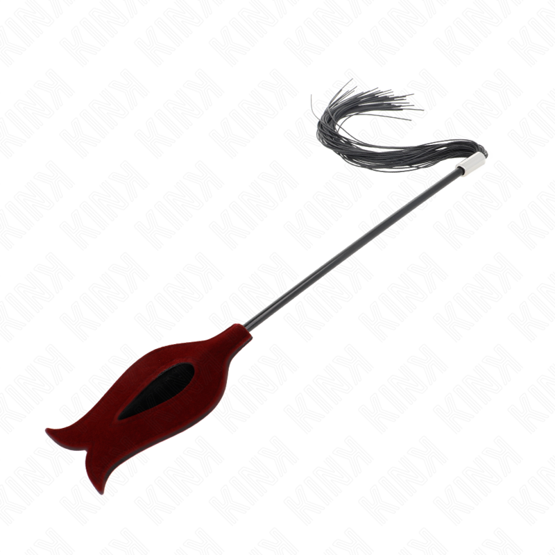 KINK - Fouet à pompon en silicone forme rose 45 cm KINK IMPACT & TOUCH