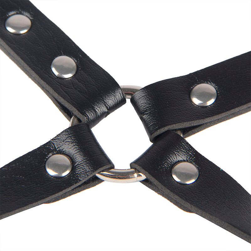 SUBBLIME - 953690 MENOTTES AVEC CEINTURE DE BONDAGE NOIRE TAILLE UNIQUE SUBBLIME FETISH