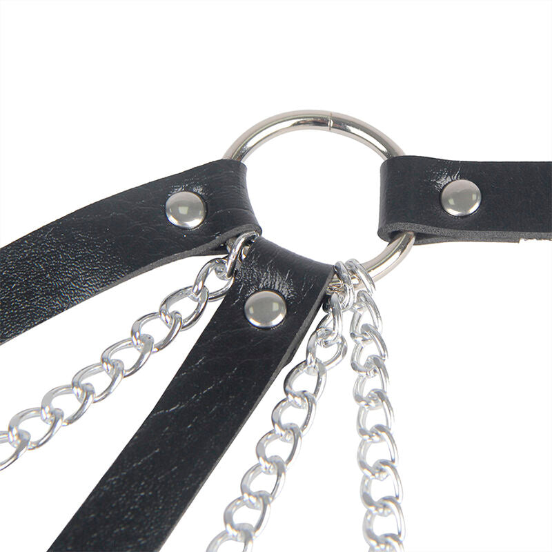 SUBBLIME - 953713 CEINTURE PUNK BONDAGE BOUCLE MÉTAL NOIRE TAILLE UNIQUE SUBBLIME FETISH
