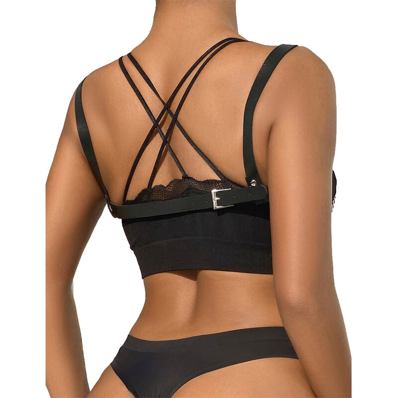 SUBBLIME - 953713 CEINTURE PUNK BONDAGE BOUCLE MÉTAL NOIRE TAILLE UNIQUE SUBBLIME FETISH