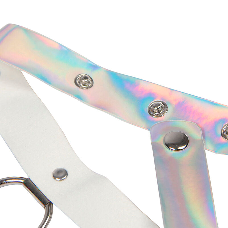 SUBBLIME - 953737 HARNAIS DE POITRINE AVEC ANNEAUX ET CHAÎNES ARGENT TAILLE UNIQUE SUBBLIME FETISH