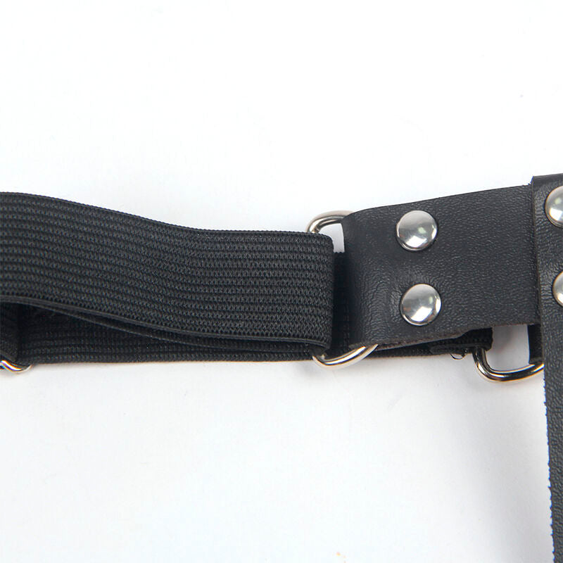 SUBBLIME - 953744 JARRETELLE PUNK EN CUIR AJUSTABLE NOIR TAILLE UNIQUE SUBBLIME FETISH