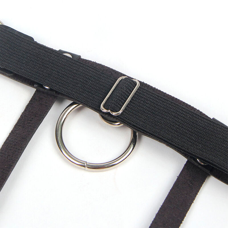 SUBBLIME - 953744 JARRETELLE PUNK EN CUIR AJUSTABLE NOIR TAILLE UNIQUE SUBBLIME FETISH