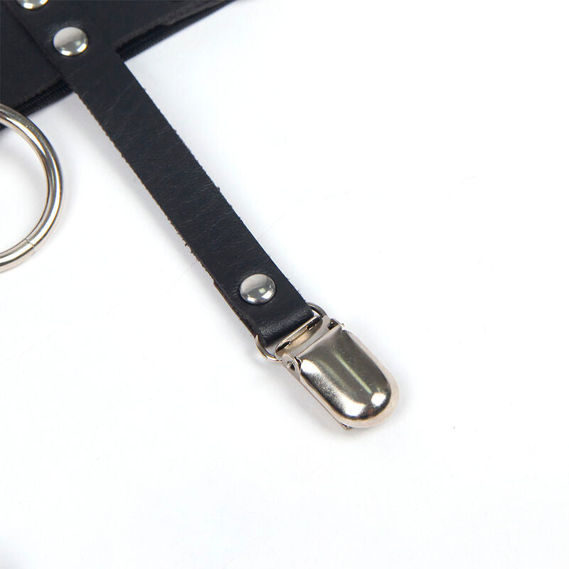 SUBBLIME - 953744 JARRETELLE PUNK EN CUIR AJUSTABLE NOIR TAILLE UNIQUE SUBBLIME FETISH