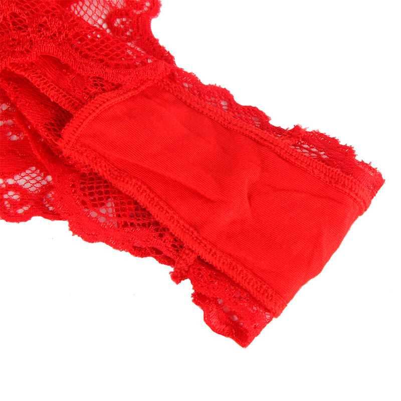 SUBBLIME - 953973 BODY SEXY A VOLANTS + CEINTURE ROUGE S/M SUBBLIME BODIES