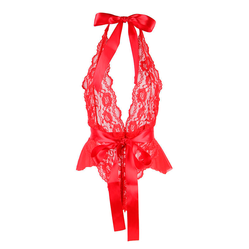 SUBBLIME - 953980 BODY SEXY A VOLANTS + CEINTURE ROUGE L/XL SUBBLIME BODIES