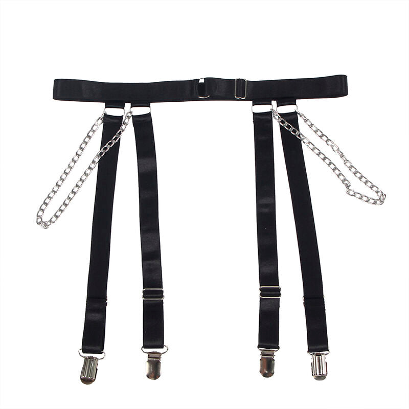 SUBBLIME - 954260 BODY AVEC CHAÎNES + PORTE-JARRETELLES NOIR S/M SUBBLIME BODIES