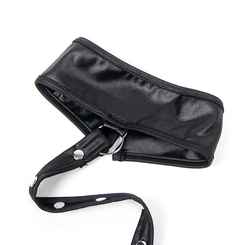 SUBBLIME - 954406 ROBE BONDAGE EN CUIR NOIR S/M SUBBLIME DRESSES