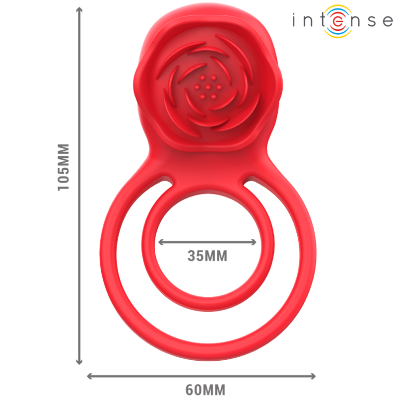 INTENSE - GAIL STIMULATEUR ROSE 10 VIBRATIONS ROUGE TELECOMMANDE INTENSE FUN