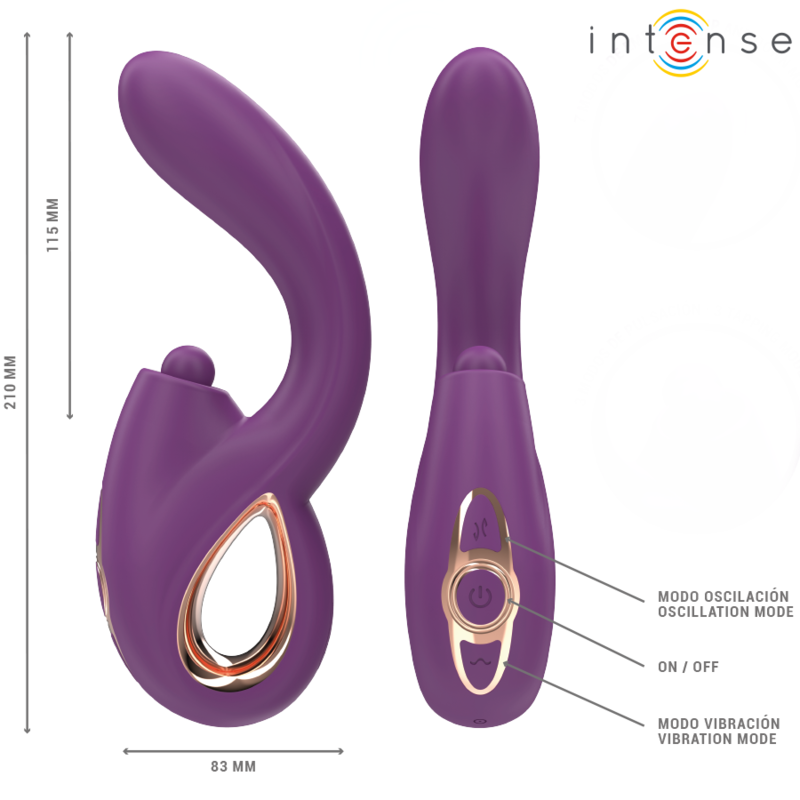 INTENSE - LALI VIBRATEUR MULTIFONCTION POINT G TAPPING & THRUST & VIBRATION VIOLET INTENSE FUN