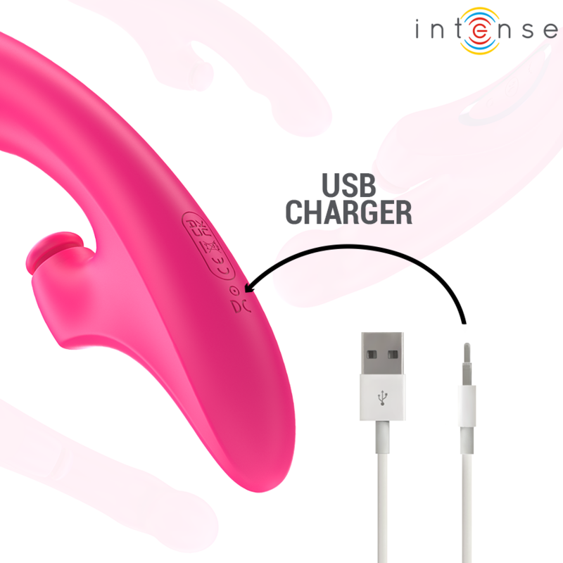 INTENSE - EMI VIBRATEUR 13,5 CM MULTIFONCTION 3 EN 1 10 VIBRATIONS ROSE INTENSE FUN