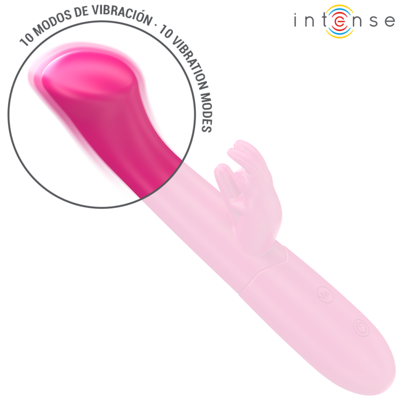 INTENSE - JULIETA VIBRATEUR RABBIT 18,6 CM 10 VIBRATIONS ROSE INTENSE FUN