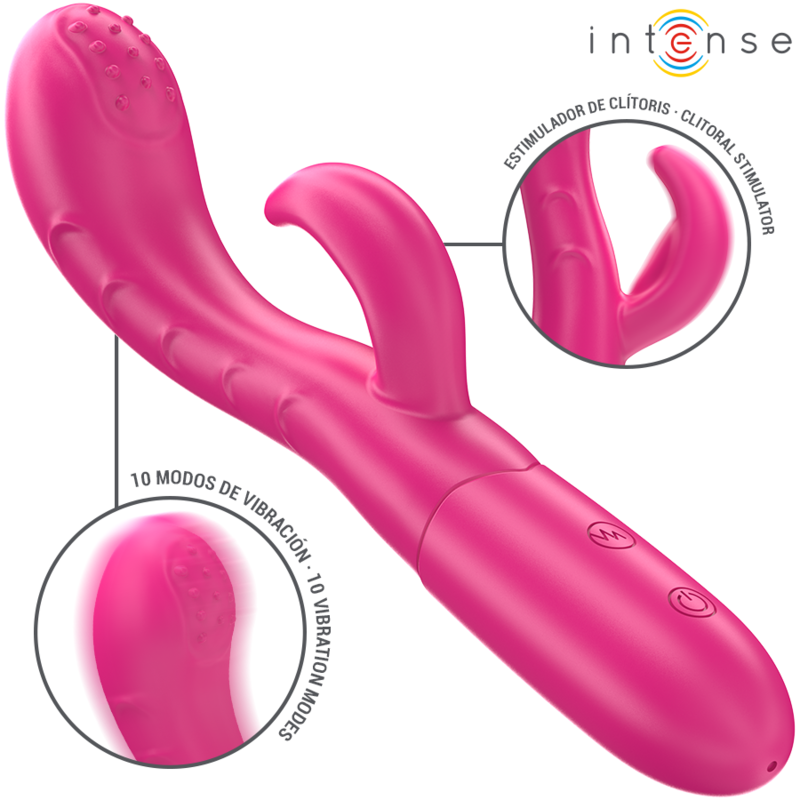 INTENSE - AMARA VIBRATEUR AVEC LANGUE STIMULANTE 10 VIBRATIONS ROSE INTENSE FUN