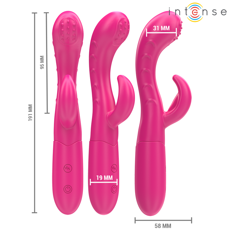 INTENSE - AMARA VIBRATEUR AVEC LANGUE STIMULANTE 10 VIBRATIONS ROSE INTENSE FUN