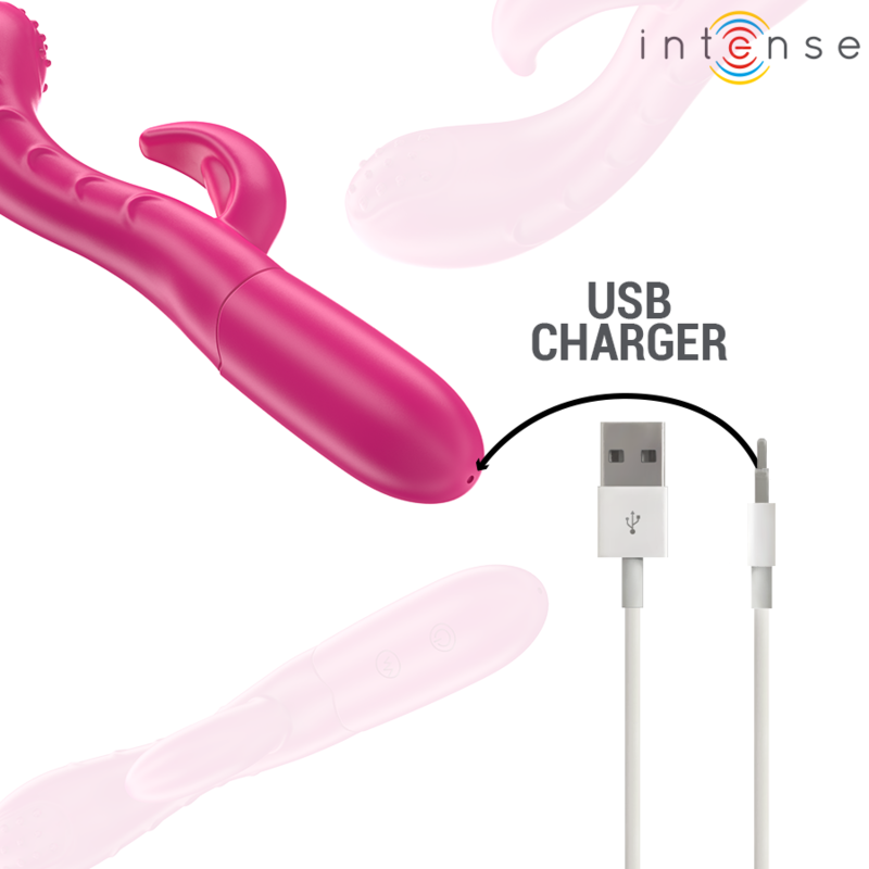 INTENSE - AMARA VIBRATEUR AVEC LANGUE STIMULANTE 10 VIBRATIONS ROSE INTENSE FUN