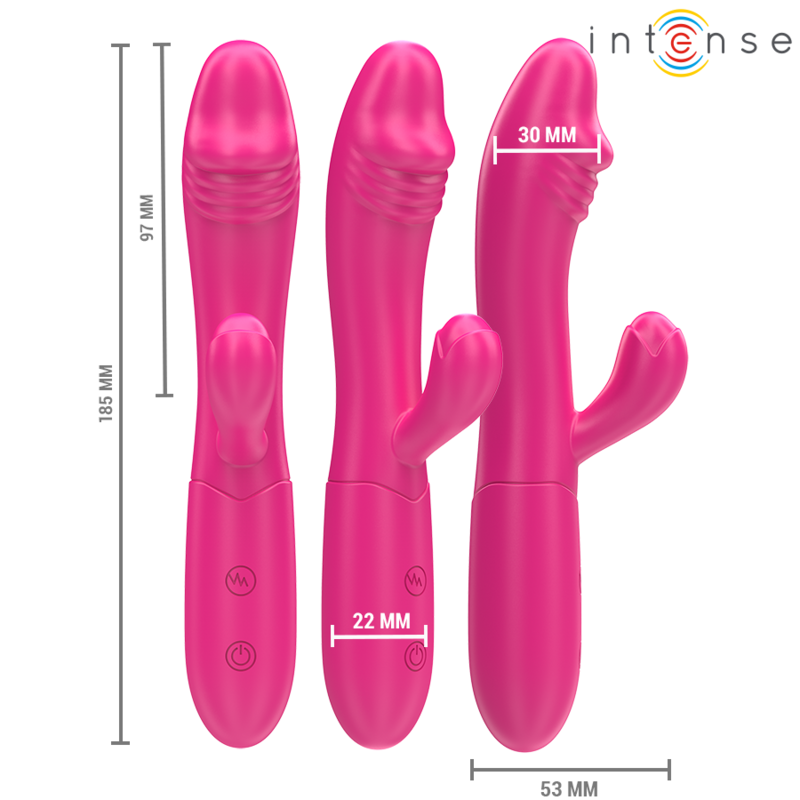INTENSE - IVY VIBRATEUR FLEXIBLE 10 VIBRATIONS AVEC LANGUE STIMULANTE ROSE INTENSE FUN
