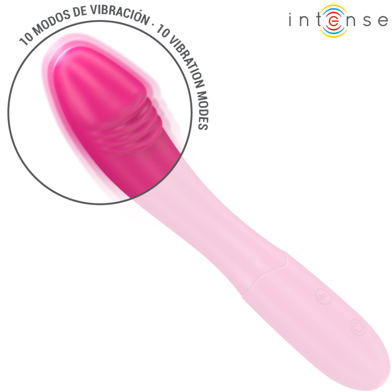 INTENSE - BELINDA VIBRATEUR 19 CM FLEXIBLE 10 VIBRATIONS ROSE INTENSE FUN