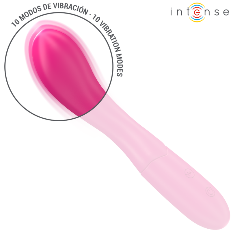 INTENSE - LISETTE VIBRATEUR 19 CM SOUPLE 10 VIBRATIONS ROSE INTENSE FUN