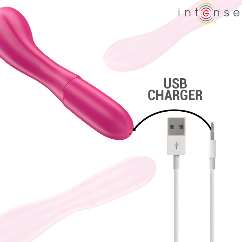 INTENSE - LISETTE VIBRATEUR 19 CM SOUPLE 10 VIBRATIONS ROSE INTENSE FUN